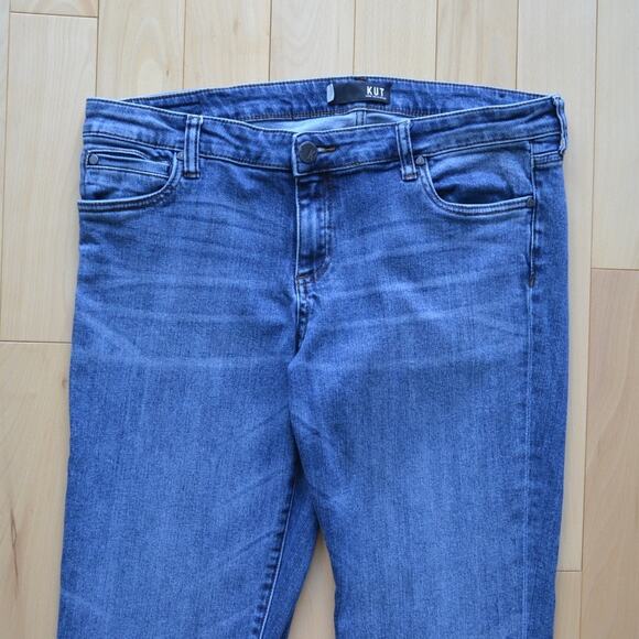 KUT From The Kloth Straight Legged Denim Blue Jeans Size 14 - Picture 2 of 4